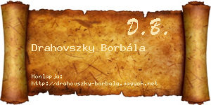Drahovszky Borbála névjegykártya